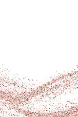 Subtle pink confetti dust scatter texture. Triangle square circle star elements vector. Party materials. Messy grit granules powder confetti. Holiday decoration bright splash