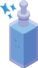 Magical bottle icon isometric vector. Leaf mandrake. Magic root