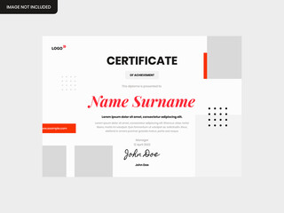 Simple, Minimalist, Clean Frame Ornament Elegant Certificate Template. This design embodies simplicity and elegance, featuring clean lines and a minimalist aesthetic with refined frame ornaments.