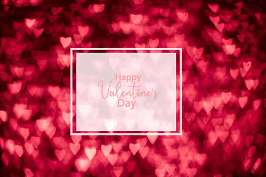 Valentine's day background with heart shaped bokeh.