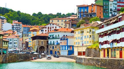 Fototapeta na wymiar Mutriku Harbour, Old Town, Mutriku, Guipúzcoa, Basque Country, Spain, Europe