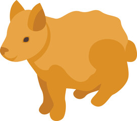 Wild rodent icon isometric vector. Rabbit pet. Cute bunny