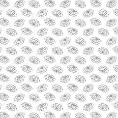 linear flower pattern on white background