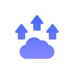 cloud flat gradient icon