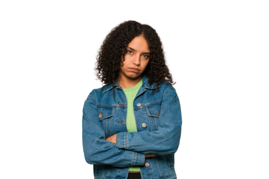 Young african american curly woman isolated who is bored, fatigued and need a relax day.