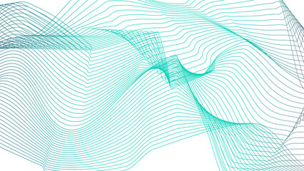 Abstract wave illustration for digital equalizer visualization