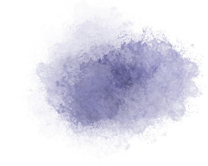 Watercolor splash. Abstract purple blue stain watercolor.