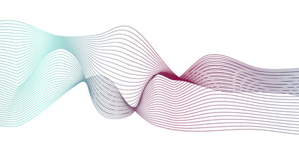 Vector illustration of an abstract wave with lines created using blend tool technique