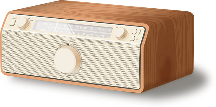 Wood radio vintage - PNG