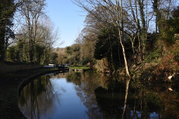 a view of the stourbridge canal to the stewponey for the tow path