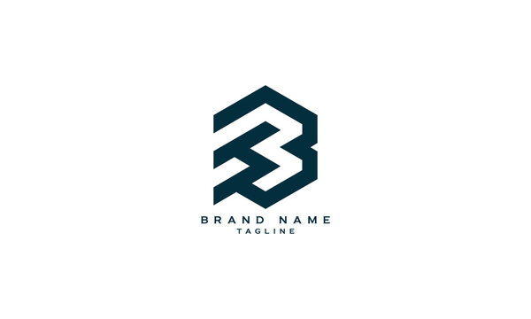 PHB, HB, BH, Abstract initial monogram letter alphabet logo design