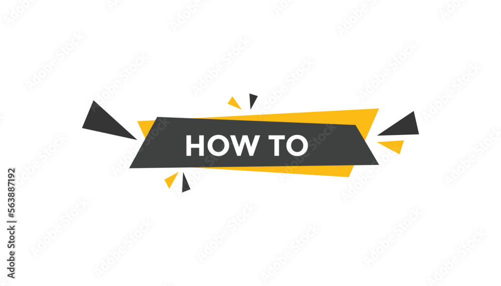 Wall mural how to button web banner templates. vector illustration