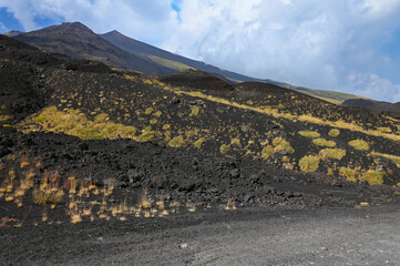 pente sur le volcan Etna 