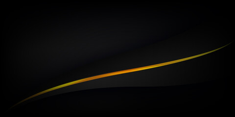 Luxury abstract black background with golden lines