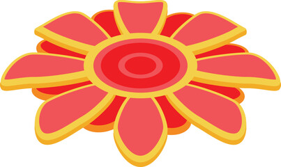 Tropical rafflesia icon isometric vector. Nature plant. Asia flower