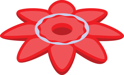 Tropical flower icon isometric vector. Forest rafflesia. Red plant