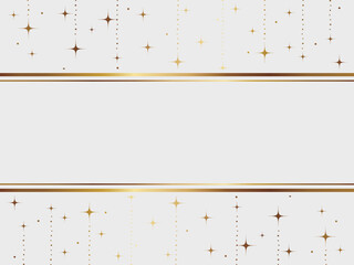高級感のある降り注ぐキラキラの背景　横位置　ホワイト＆ゴールド