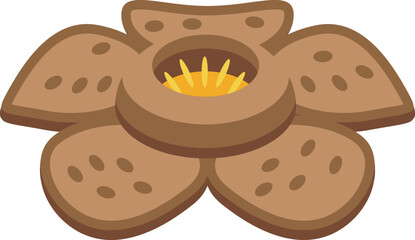 Jungle rafflesia icon isometric vector. Nature forest. Botanical blossom
