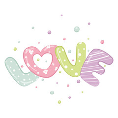 
Word love. Set of vector elements, decorative element, word, lettering, simbol, sign. Background
