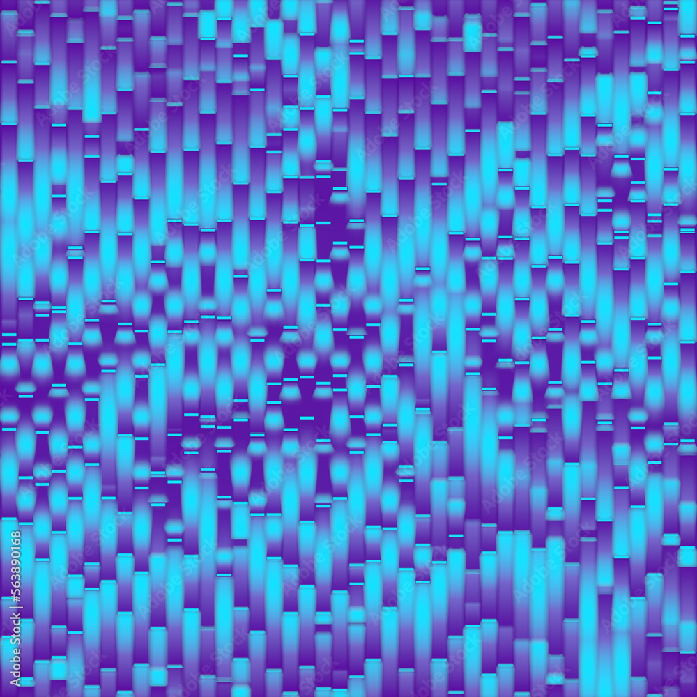 Poster Wavy pattern of lines with trendy gradient. Abstract background. 3d rendering digital illustration