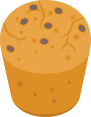 Pastry panettone icon isometric vector. Cake sweet. Spring meal