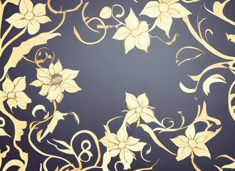 seamless pattern with flowers. blue flower background. floral concept. AI generated.