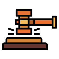 auction filled outline icon style