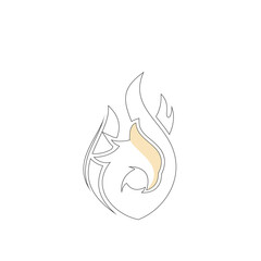Falcon fire line icon