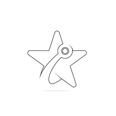 Star technology line icon