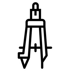 compass line icon style