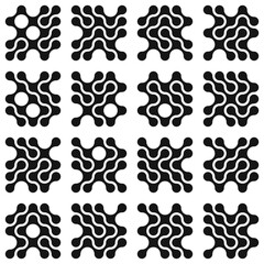 Fototapeta premium Asemic Glyph writing hieroglyph imitation abstract illustration