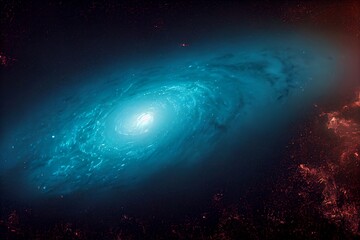 blue supernova, space, stars, galaxy, bright space