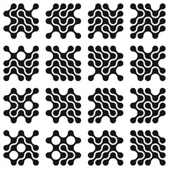 Fototapeta premium Asemic Glyph writing hieroglyph imitation abstract illustration