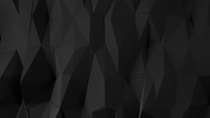 Obraz premium Black and white abstract background.Abstract background with triangles.Black abstract triangles background.Abstract geometric background.3D Rendering, illustration