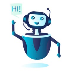 Visitor Popup vector icon design, chatterbot symbol, on-line chat conversation via text or text-to-speech sign, virtual assistants stock illustration, Hi or Greeting by Chatbot concept