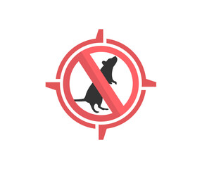 Pest control, insect, get rid of rats and insects logo design. Stop, warning, forbidden. No, prohibit signs, target, rat exterminator vector design and illustration.
