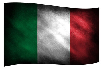 The waving flag of Italy