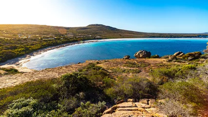 Wall murals Cape Le Grand National Park, Western Australia panorama of lucky bay in cape le grand national park at sunset  the famous kangaroo beach in western australia near esperance