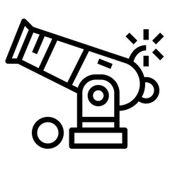 cannon line icon style