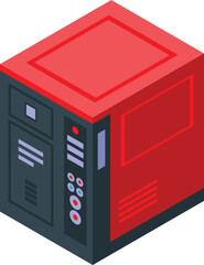 Electric generator icon isometric vector. Power energy. Engine mobile