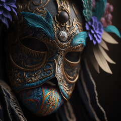 Maschera di carnevale, maschera colorata