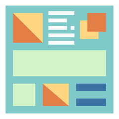 layout flat icon style