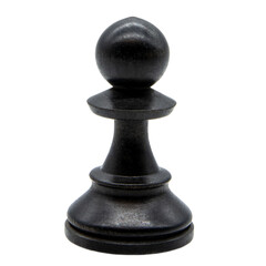 black wooden pawn chess piece - obrazy, fototapety, plakaty