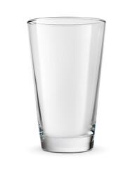Empty drinking glass isolated on white. - obrazy, fototapety, plakaty
