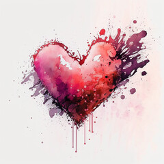 painted valentines heart