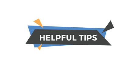 Helpful tips button web banner templates. Vector Illustration
