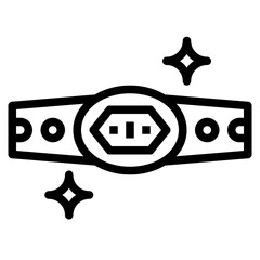 champion belt line icon style