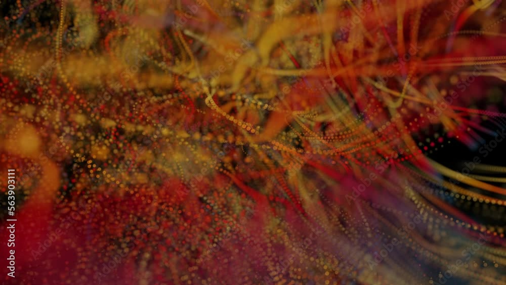 Poster flow particles. computer generated 3d render