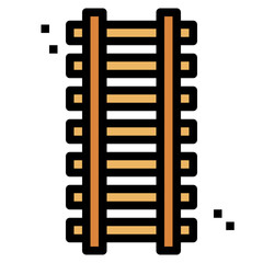 railway filled outline icon style