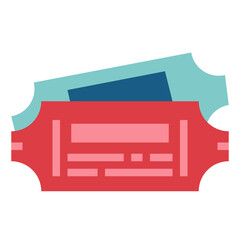 ticket flat icon style